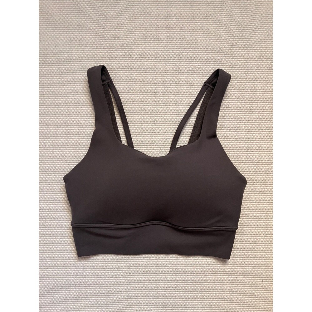 Nike Women's Zenvy Padded Longline Sports Bra in Dark Gray Size XS